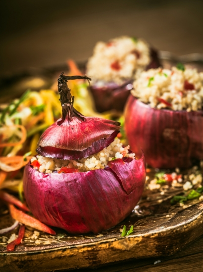 Cipolle ripiene di cous cous